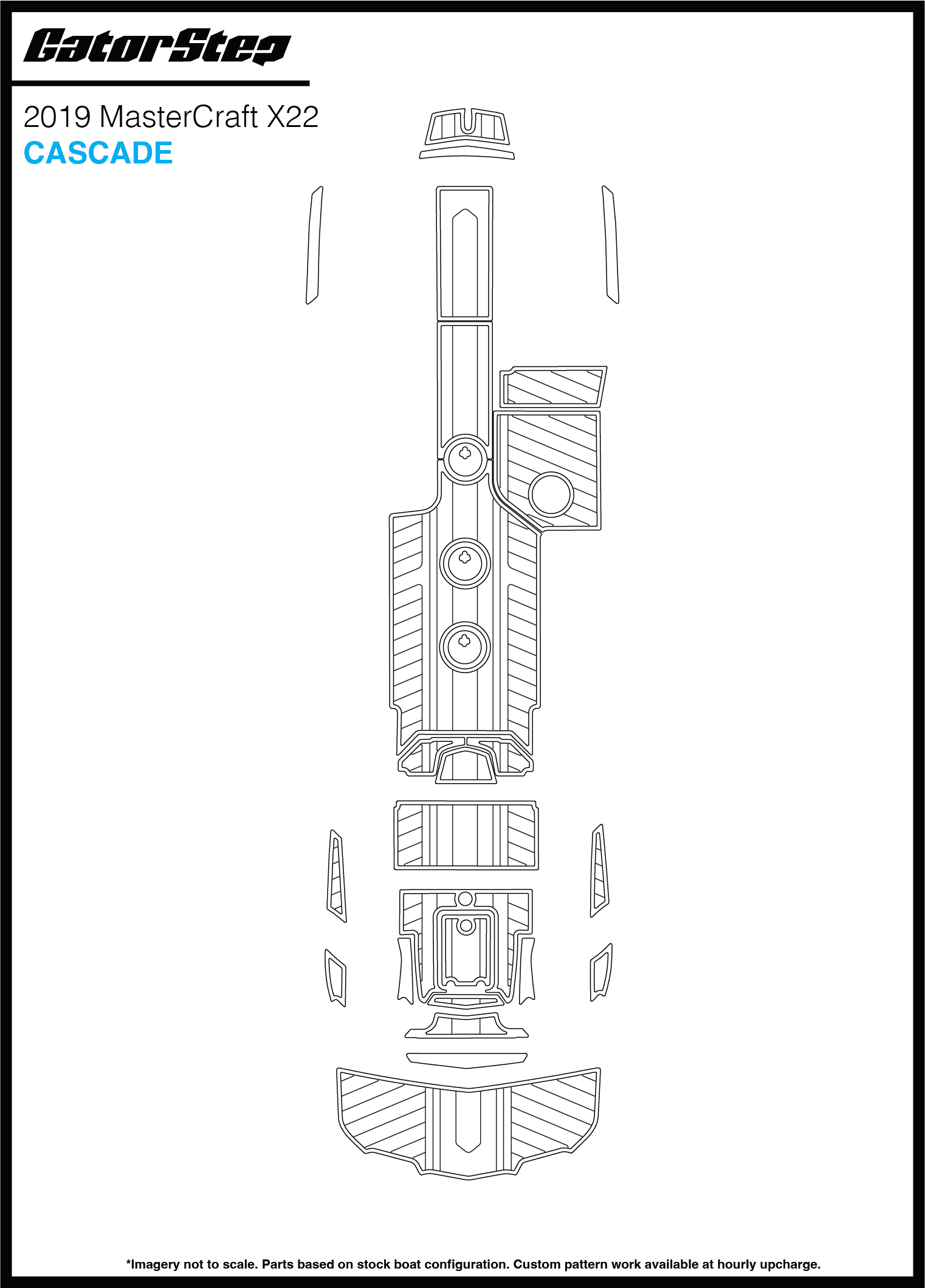 2019 MasterCraft X22 GatorStep Flooring Cascade