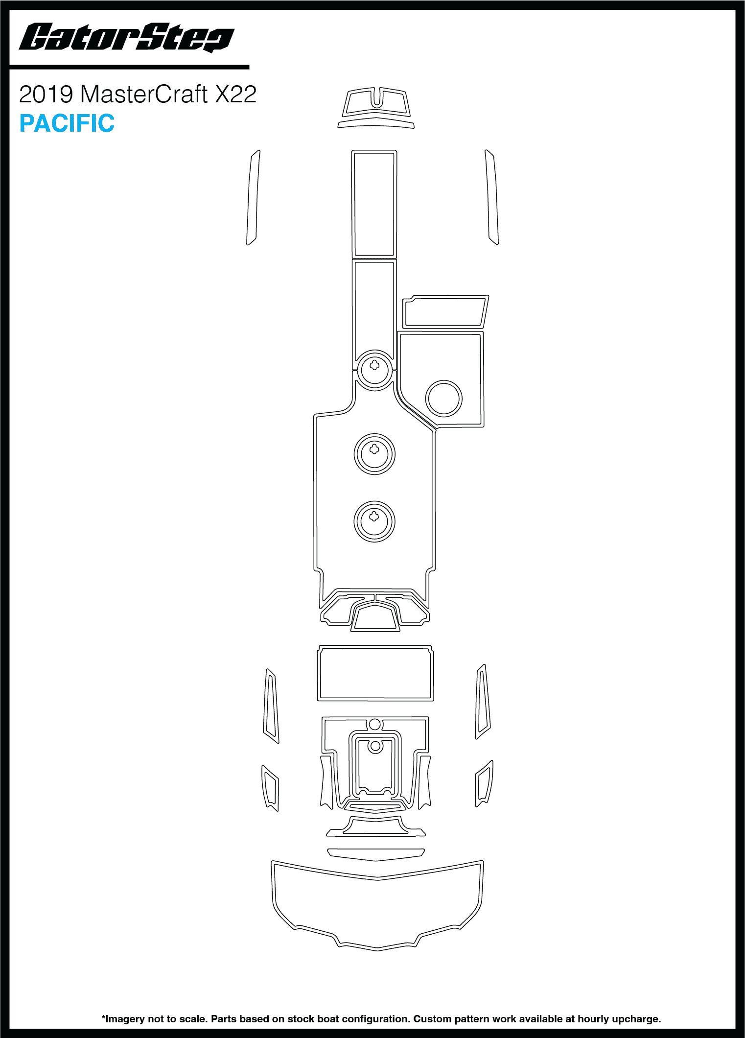 2019 MasterCraft X22 GatorStep Flooring Pacific