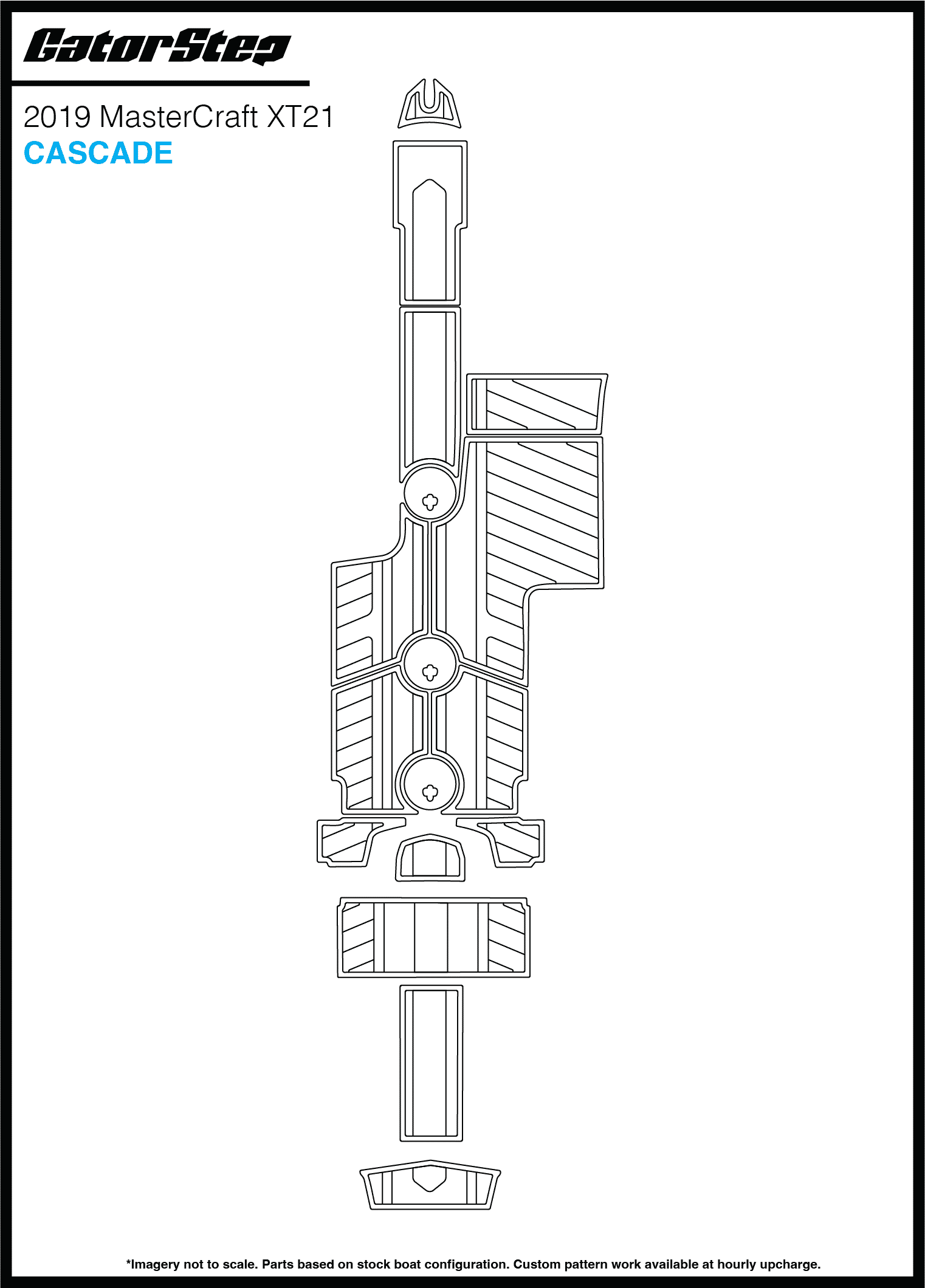 2019 Mastercraft XT21 GatorStep Flooring Cascade