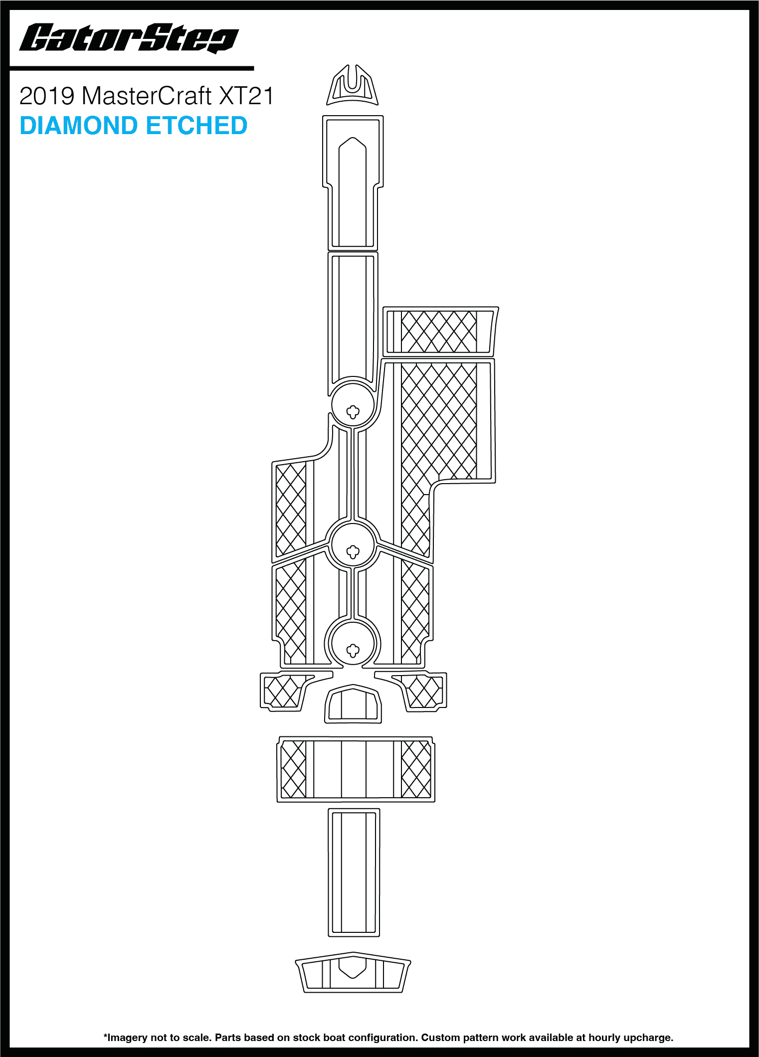 2019 Mastercraft XT21 GatorStep Flooring Diamon Etched