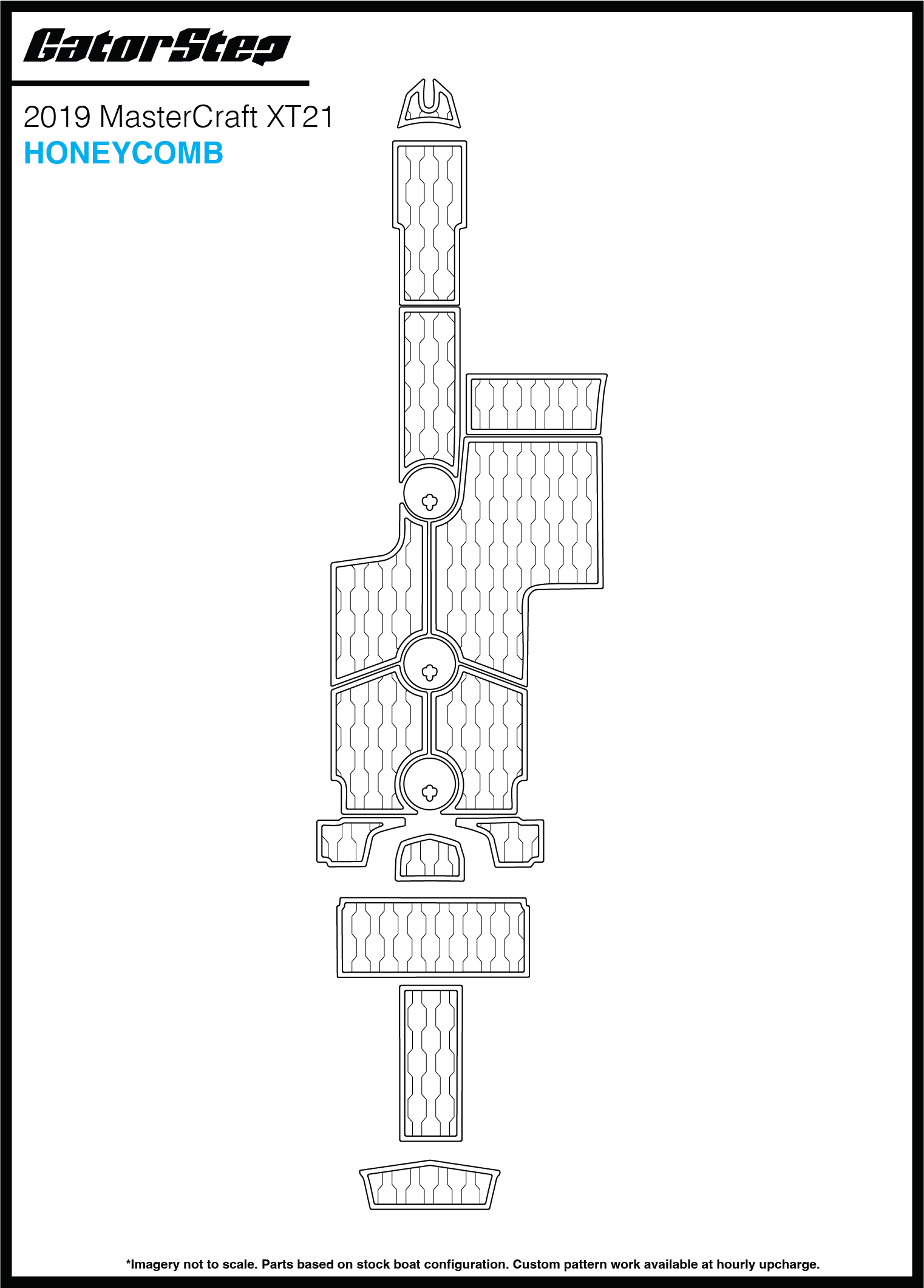 2019 Mastercraft XT21 GatorStep Flooring Honeycomb