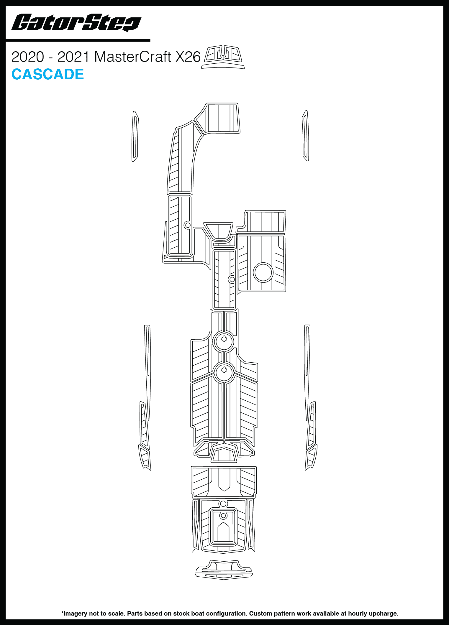 2020-2021 Mastercraft X26 GatorStep Flooring Cascade