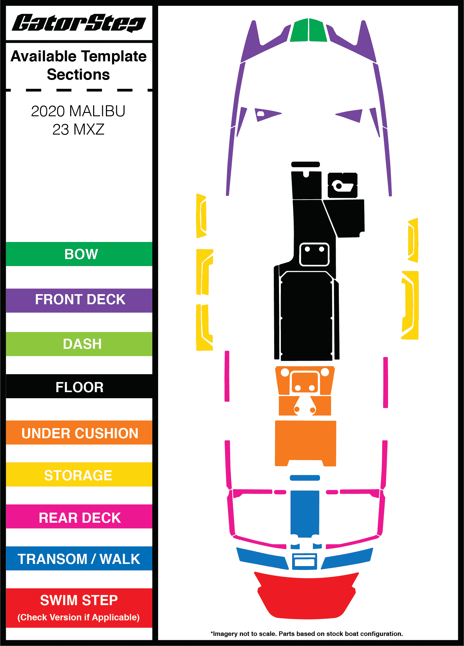 2020 Malibu 23 MXZ GatorStep Flooring Parts