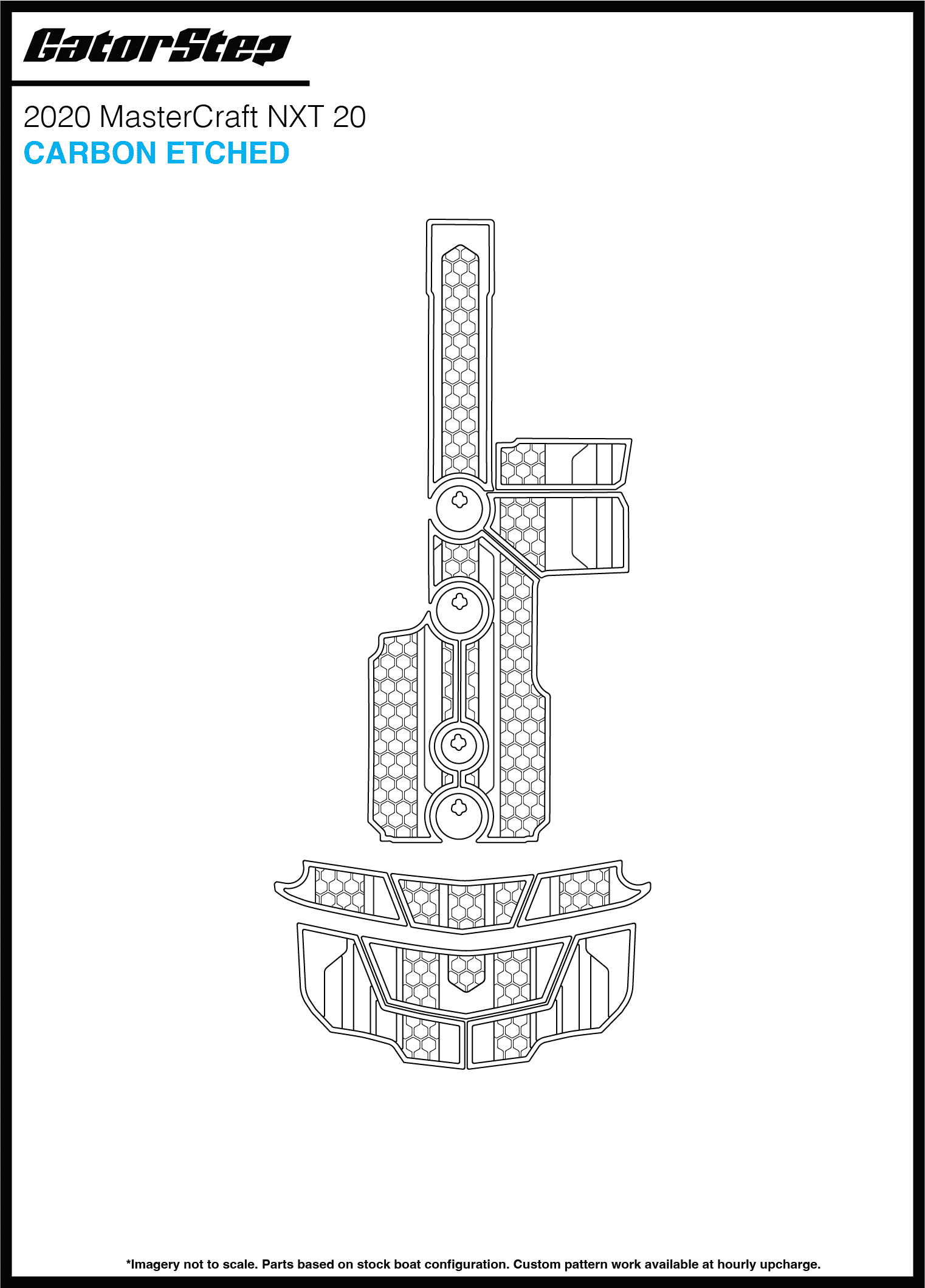 2020 Mastercraft NXT20 GatorStep Flooring Carbon Etched