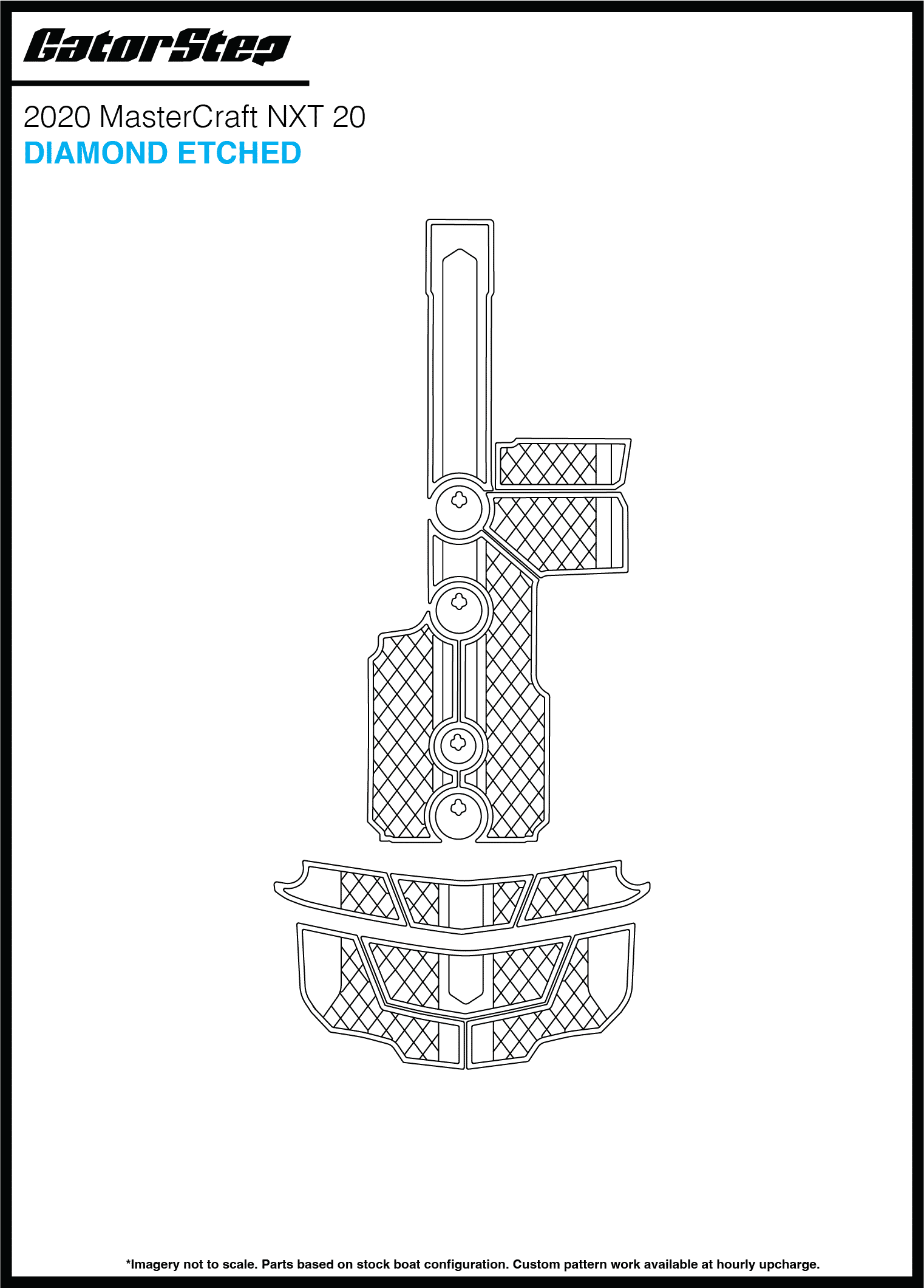 2020 Mastercraft NXT20 GatorStep Flooring Diamond Etched
