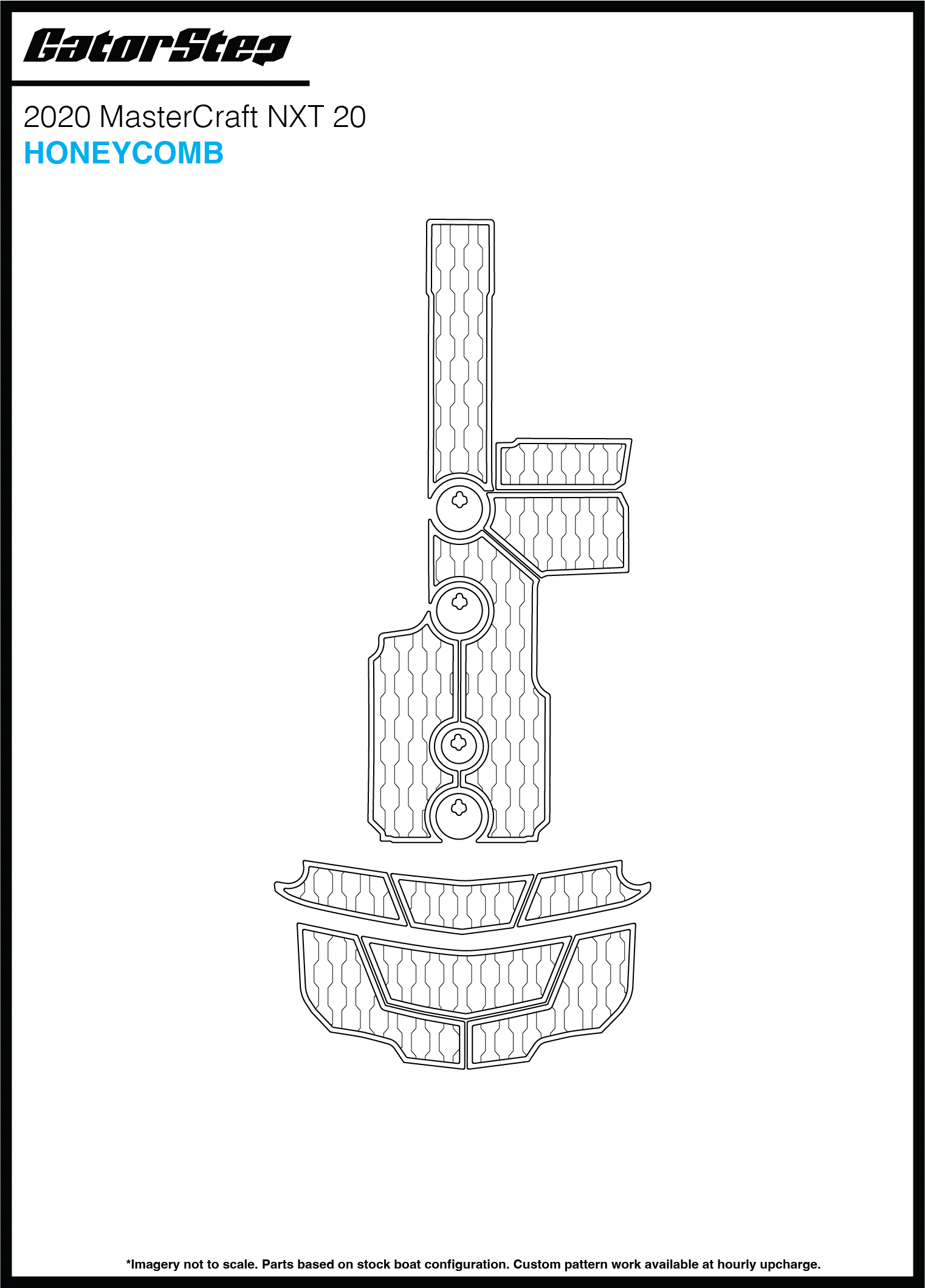 2020 Mastercraft NXT20 GatorStep Flooring Honeycomb