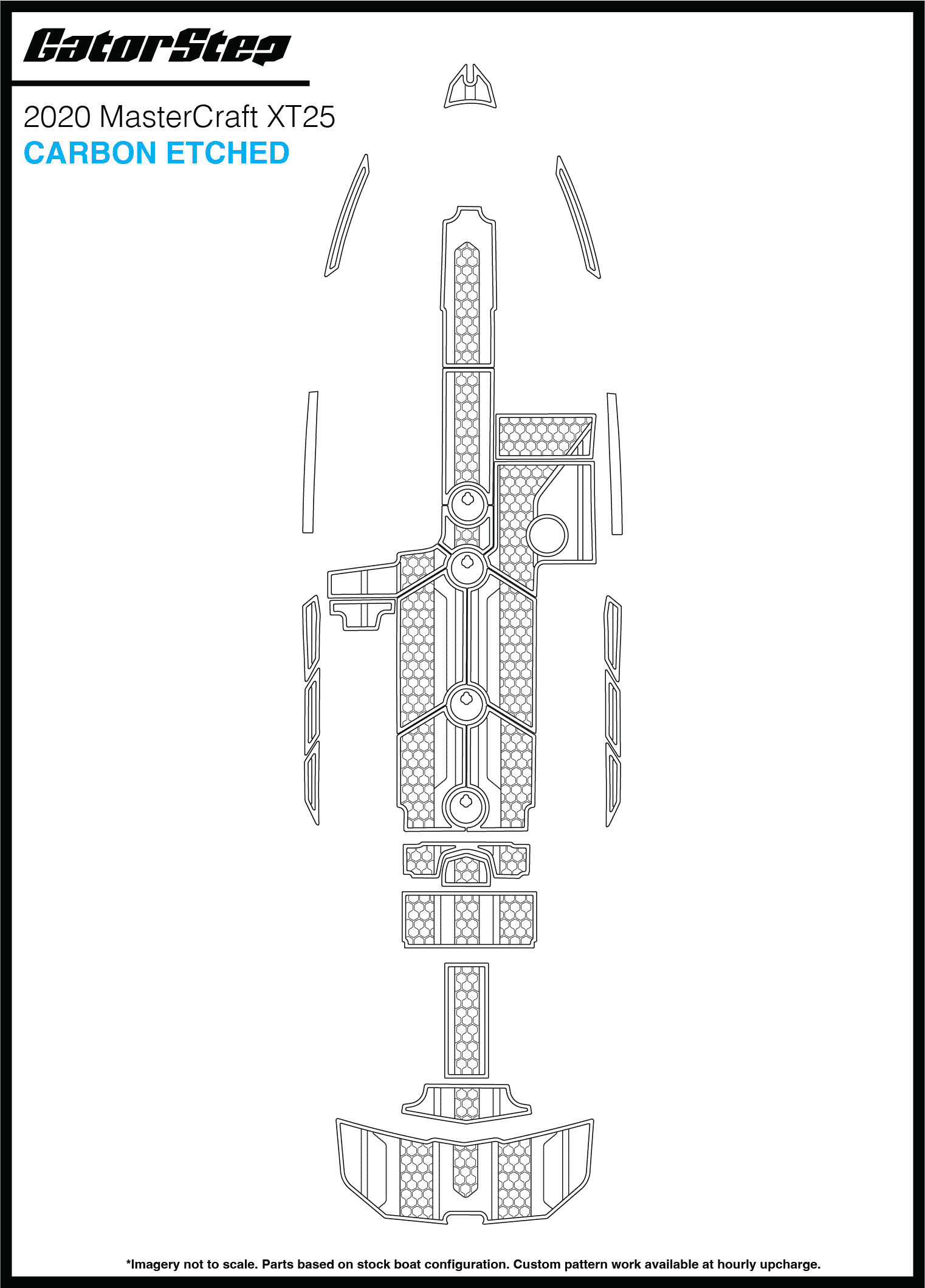 2020 Mastercraft XT25 GatorStep Flooring Carbon Etched
