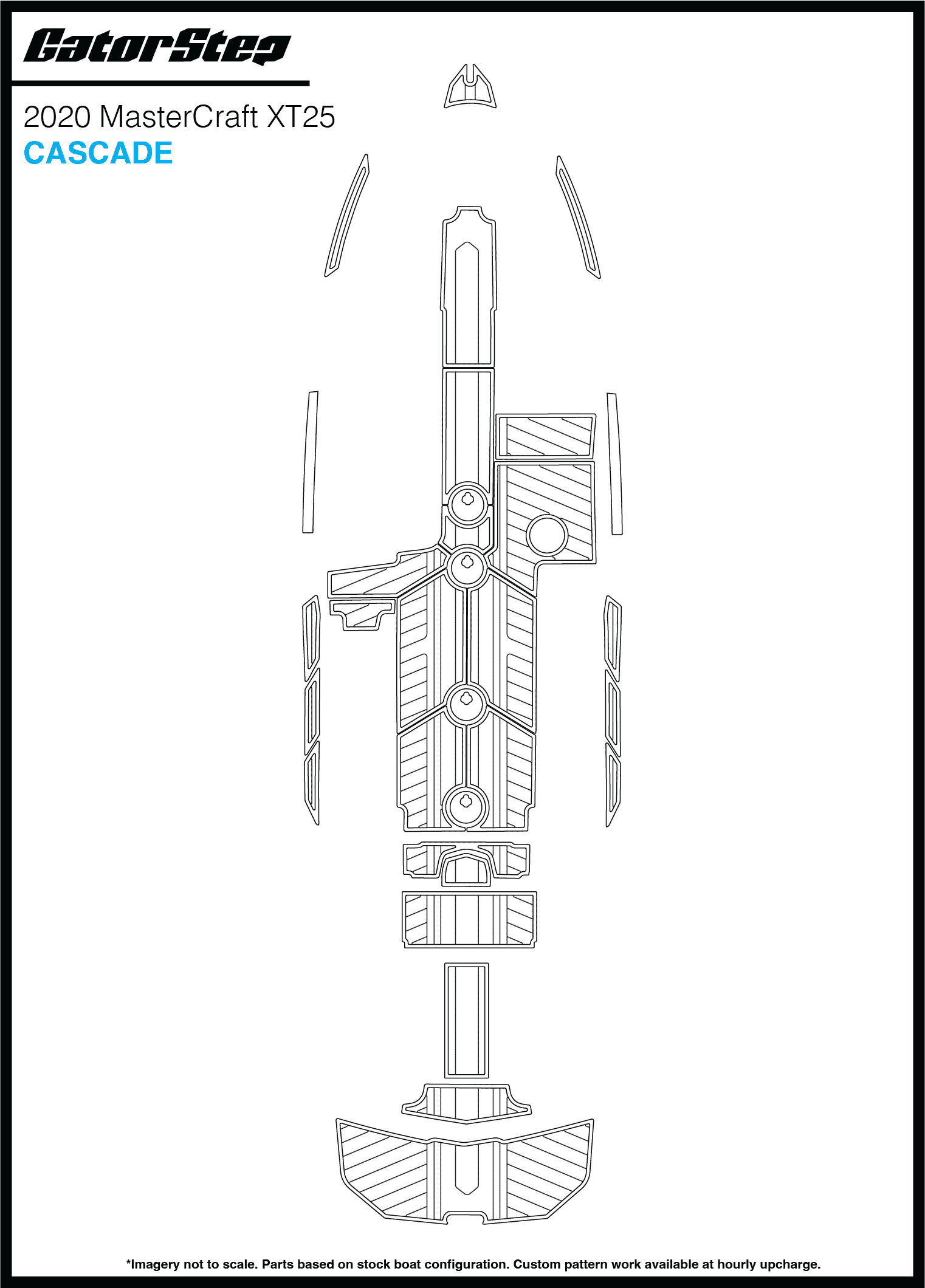 2020 Mastercraft XT25 GatorStep Flooring Cascade
