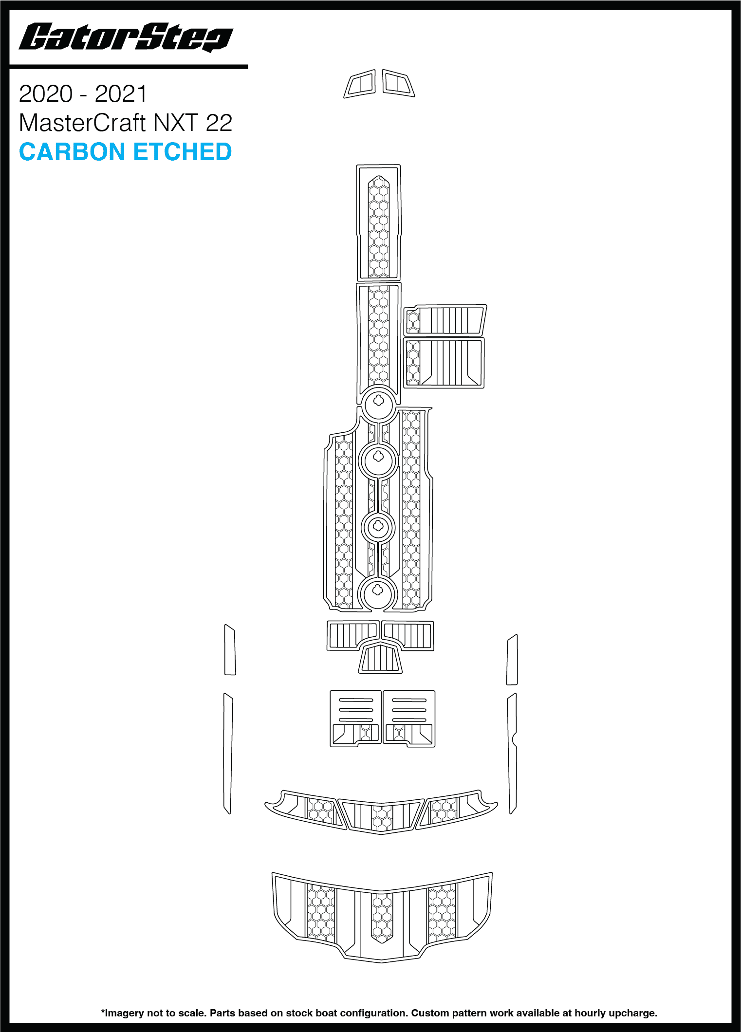 2020-2021 Mastercraft NXT22 GatorStep Flooring CarbonEtched