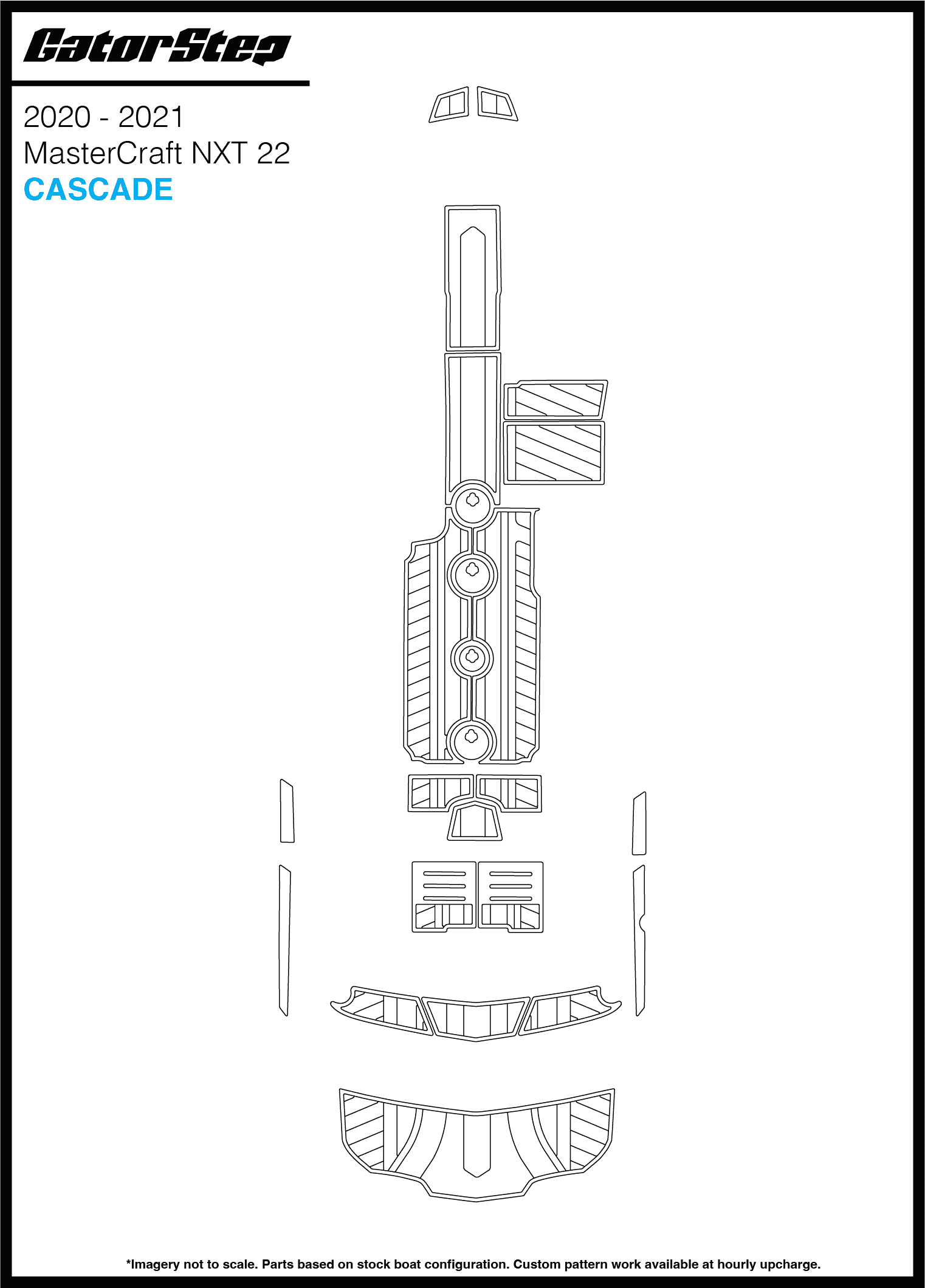 2020-2021 Mastercraft NXT22 GatorStep Flooring Cascade