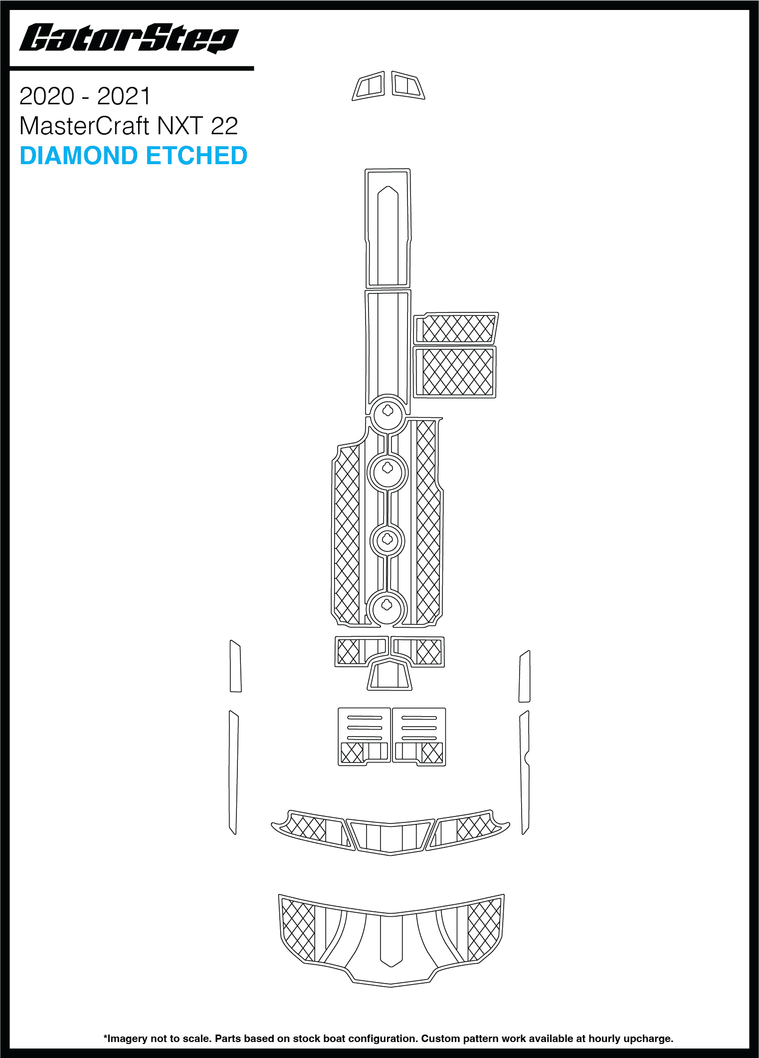 2020-2021 Mastercraft NXT22 GatorStep Flooring Diamond Etched