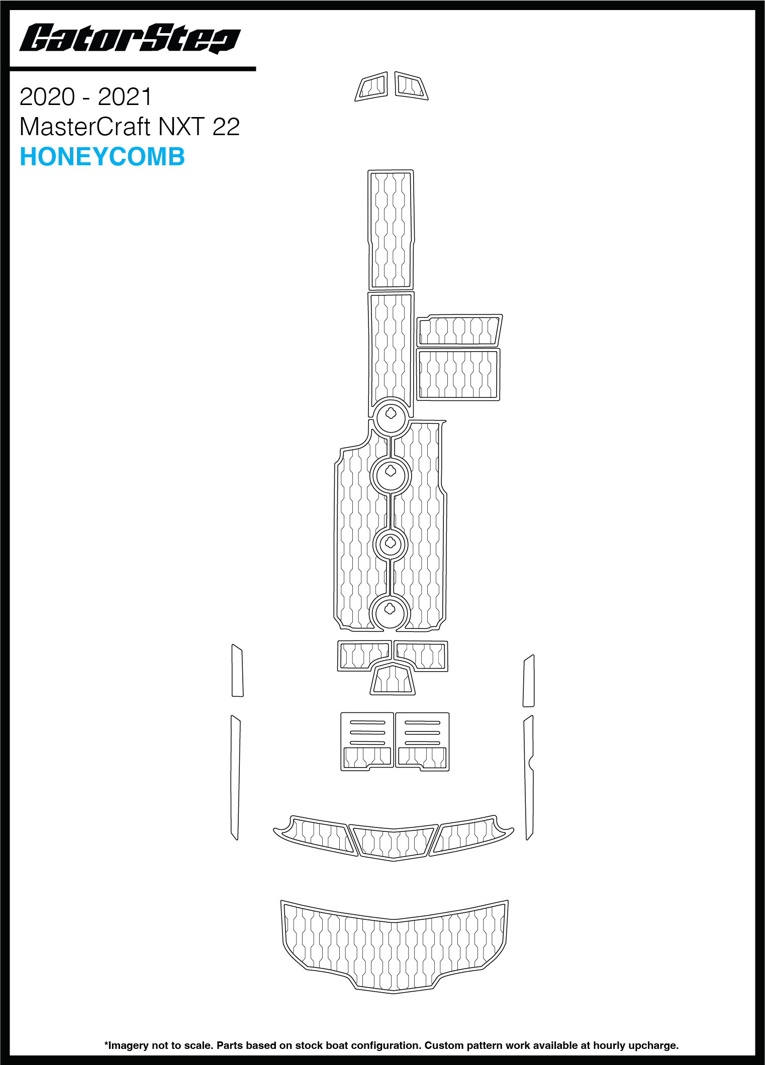 2020-2021 Mastercraft NXT22 GatorStep Flooring Honeycomb