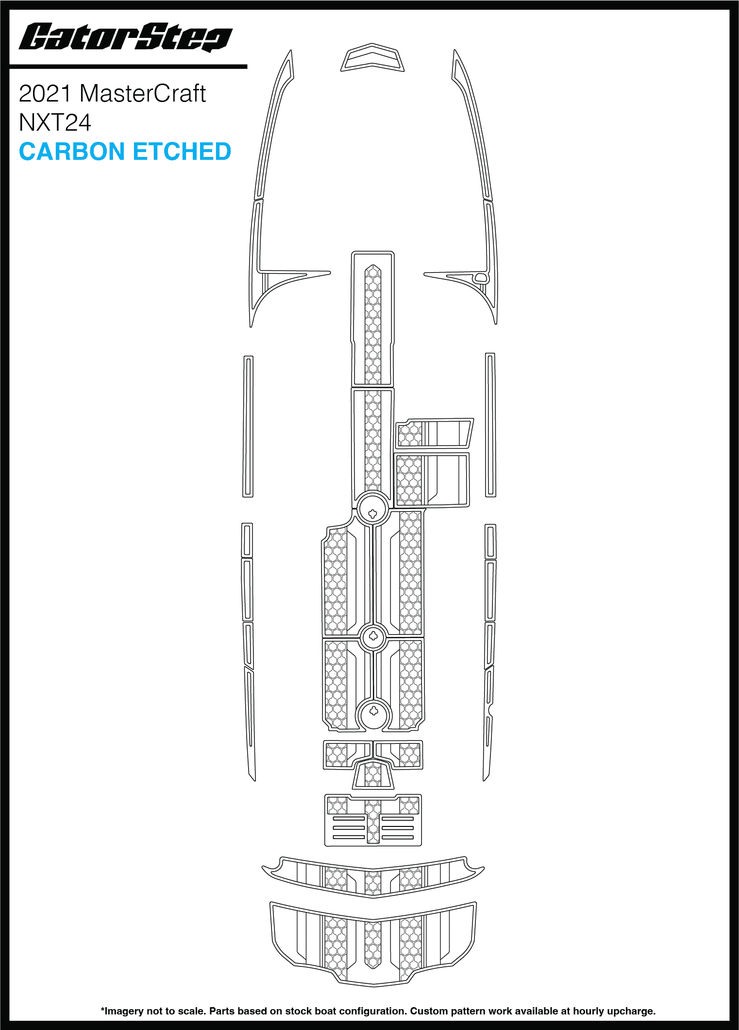 2021 Mastercraft NXT23 GatorStep Flooring Carbon Etched