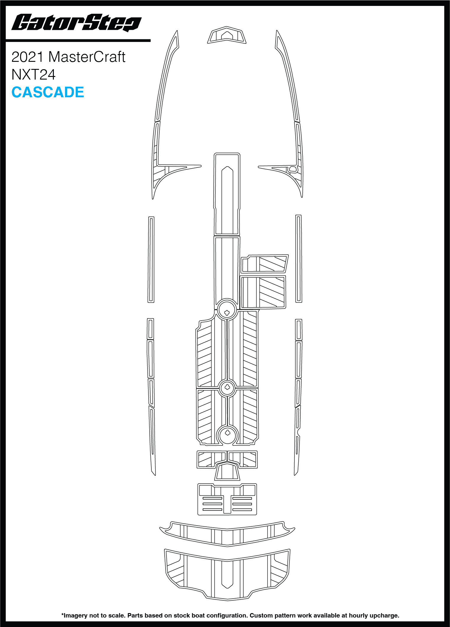 2021 Mastercraft NXT23 GatorStep Flooring Cascade