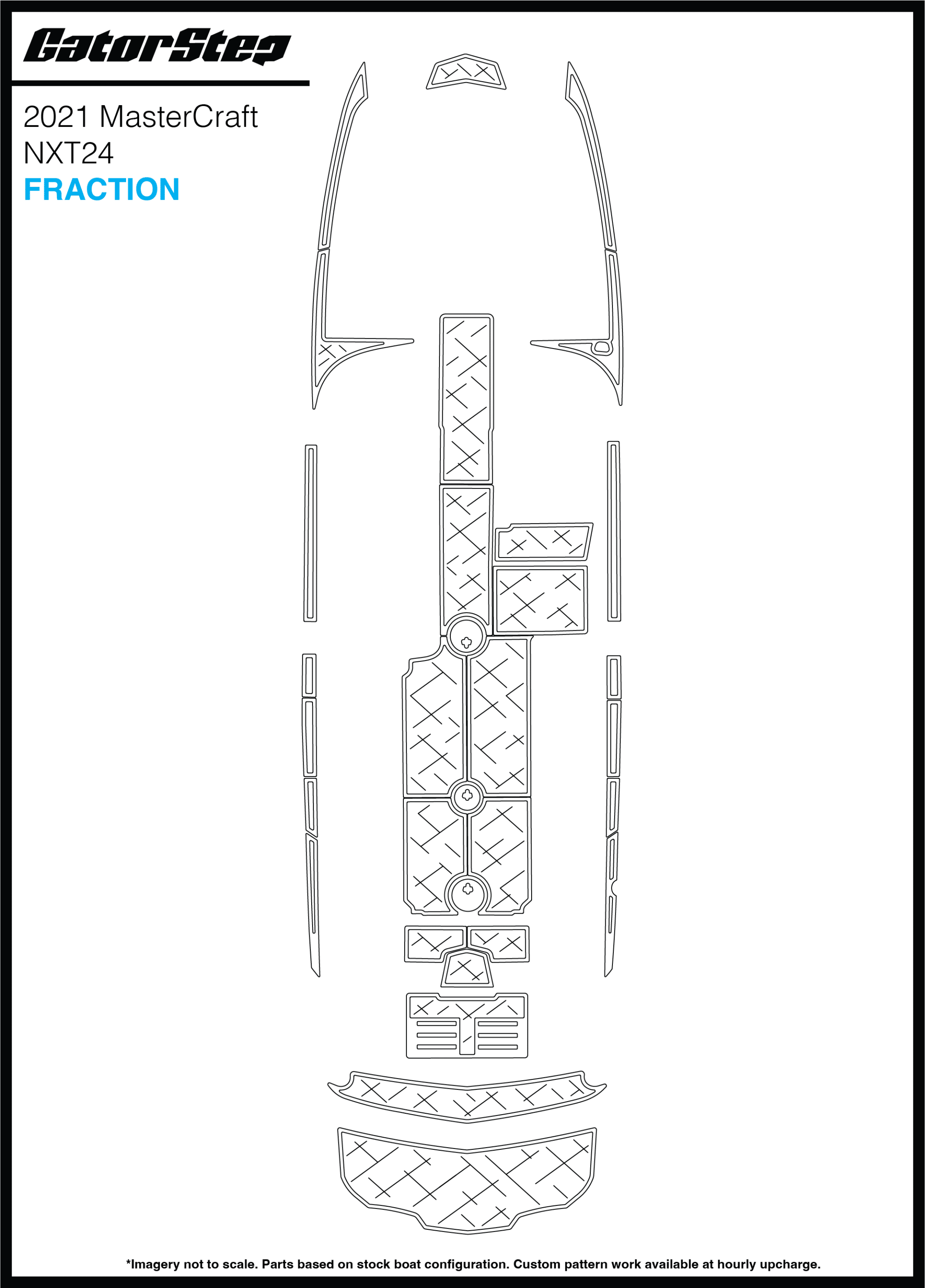 2021 Mastercraft NXT23 GatorStep Flooring Fraction