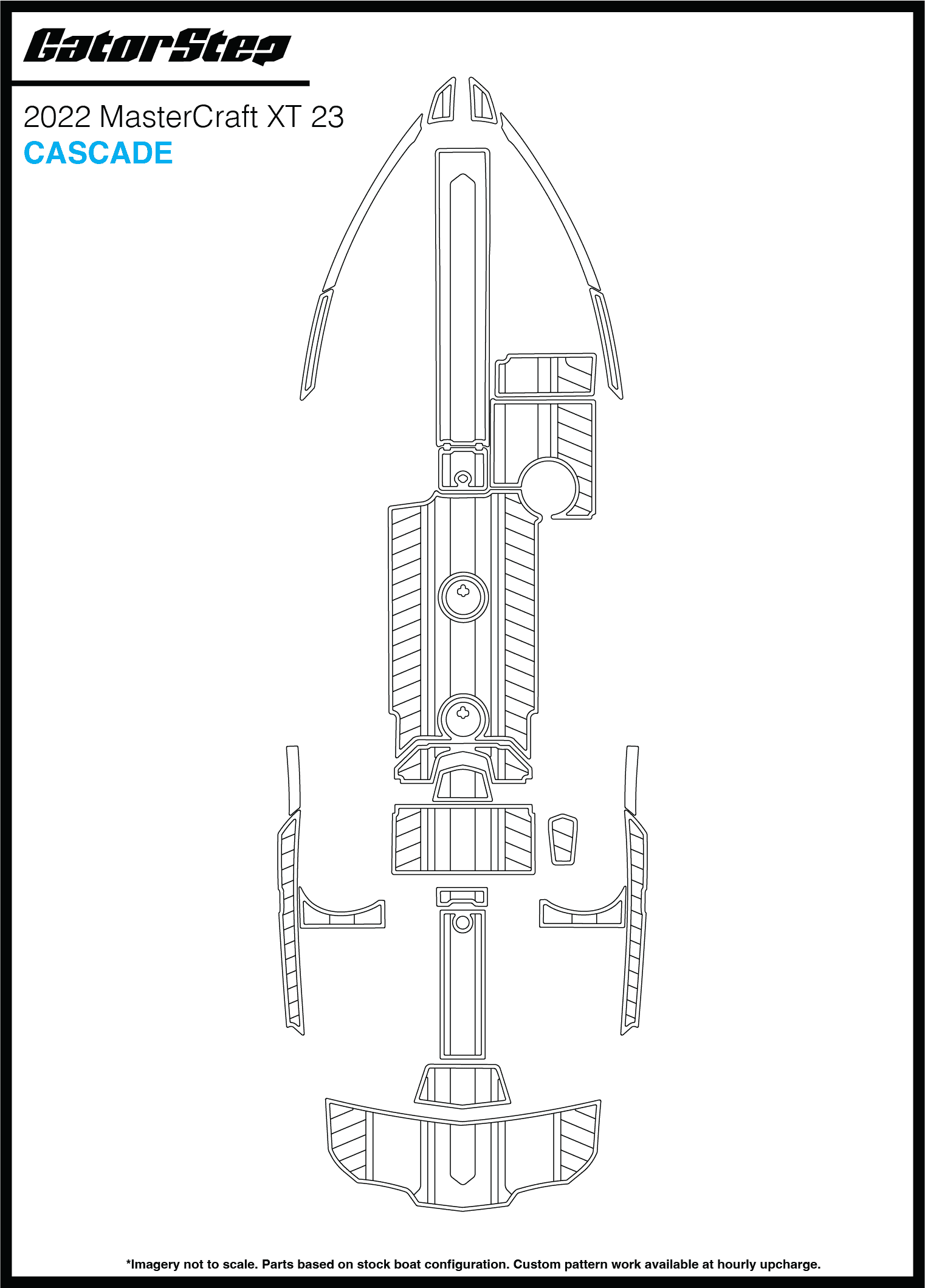 2022 Mastercraft XT23 GatorStep Flooring Cascade