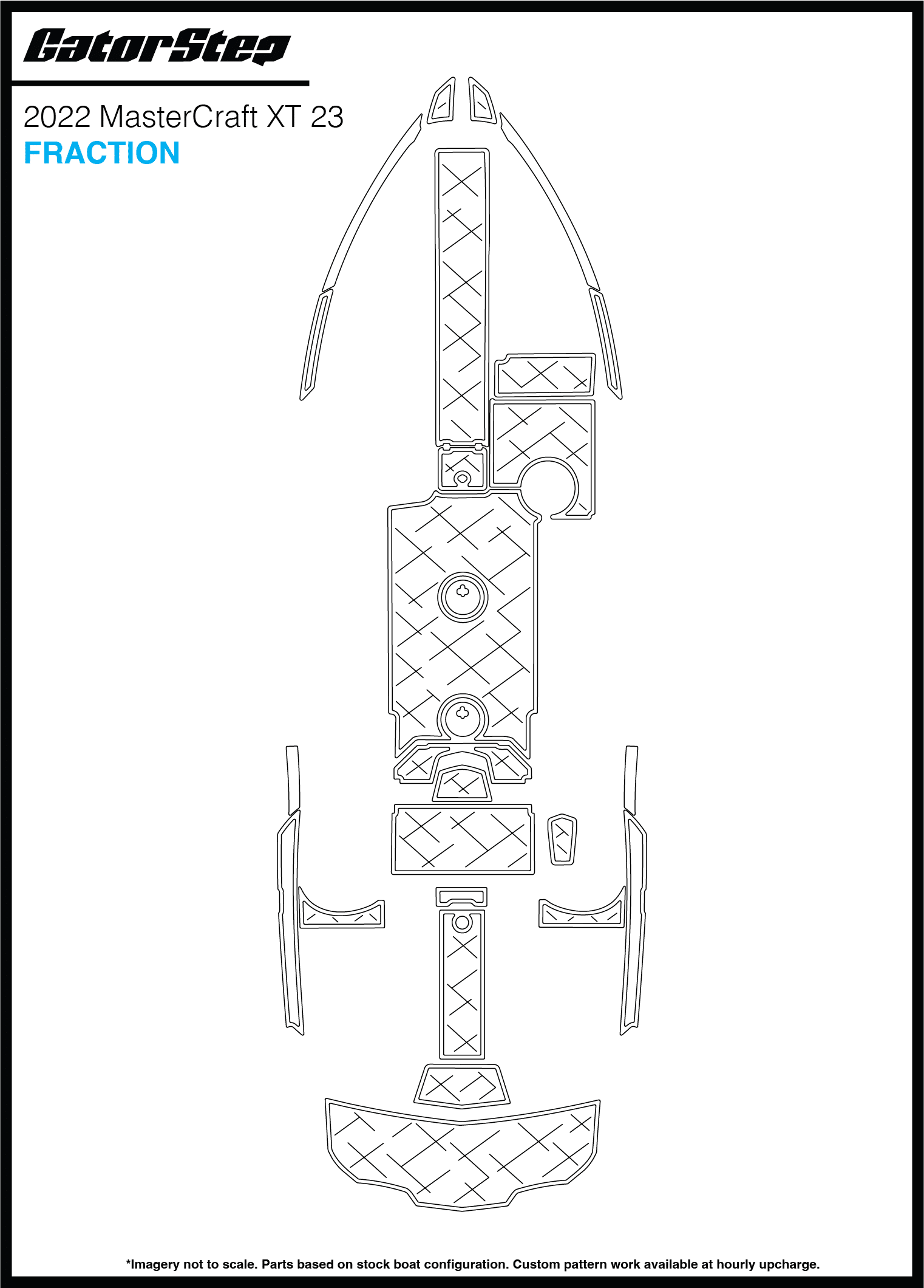 2022 Mastercraft XT23 GatorStep Flooring Fraction