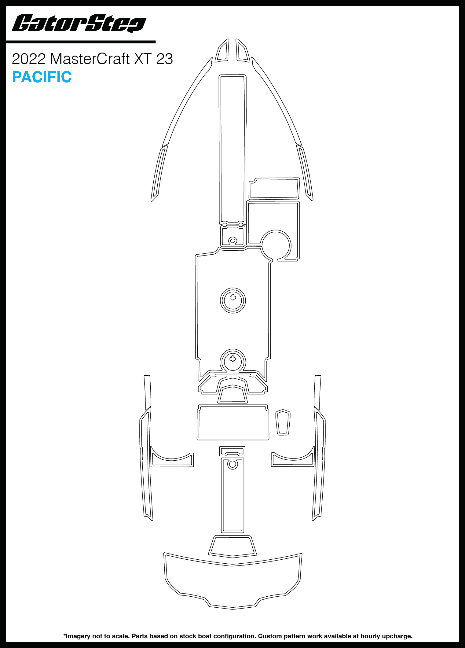 2022 Mastercraft XT23 GatorStep Flooring Pacific