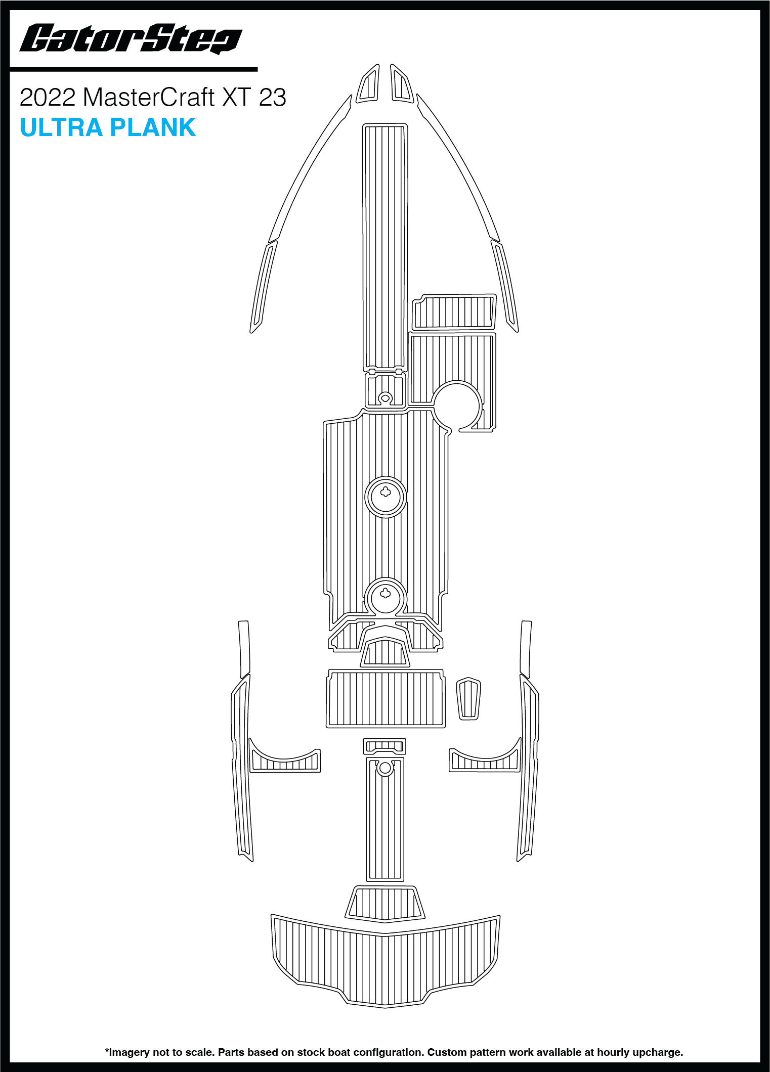 2022 Mastercraft XT23 GatorStep Flooring Ultra Plank