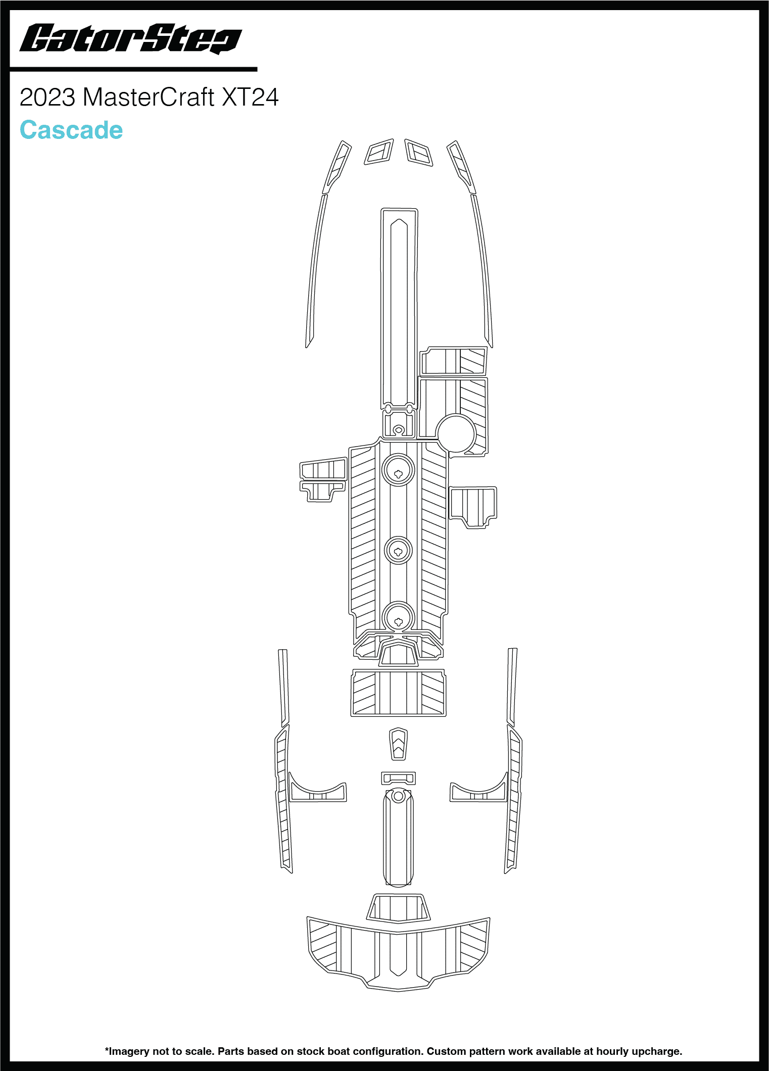 2023 Mastercraft XT24 GatorStep Flooring Cascade