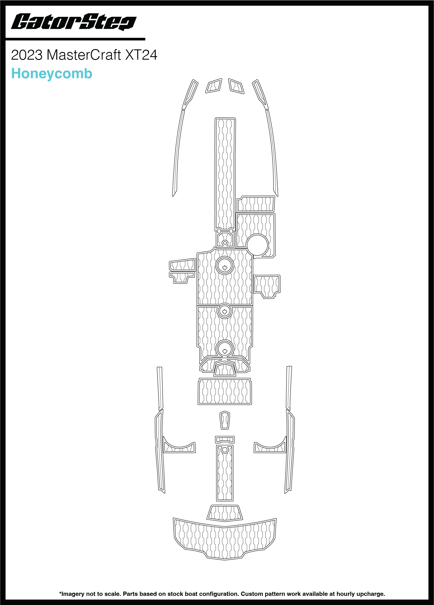 2023 Mastercraft XT24 GatorStep Flooring Honeycomb