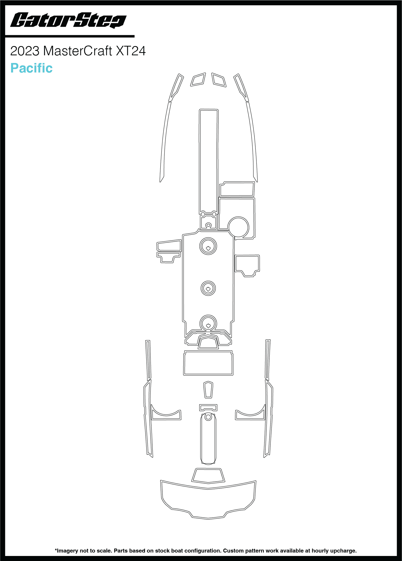 2023 Mastercraft XT24 GatorStep Flooring Pacific
