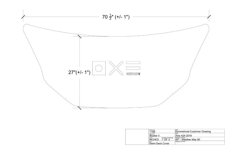 axis t250 platform cover dimensions
