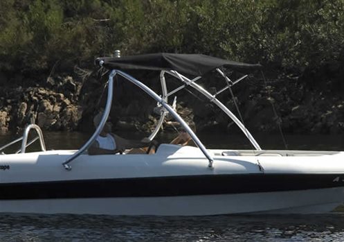 folding over the tower bimini