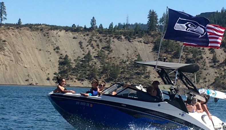 big air wakeboard tower flag holder