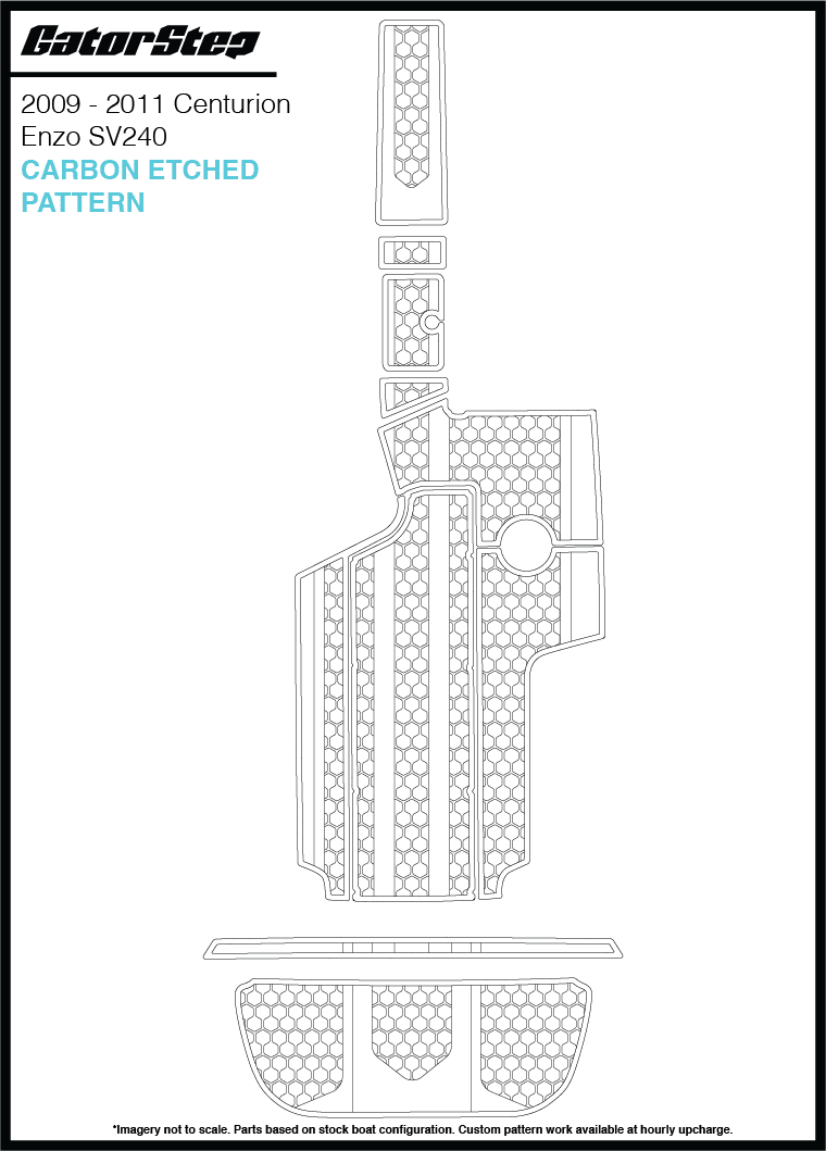 2009-2011 Centurion Enzo SV240 GatorStep Flooring Carbon Etched