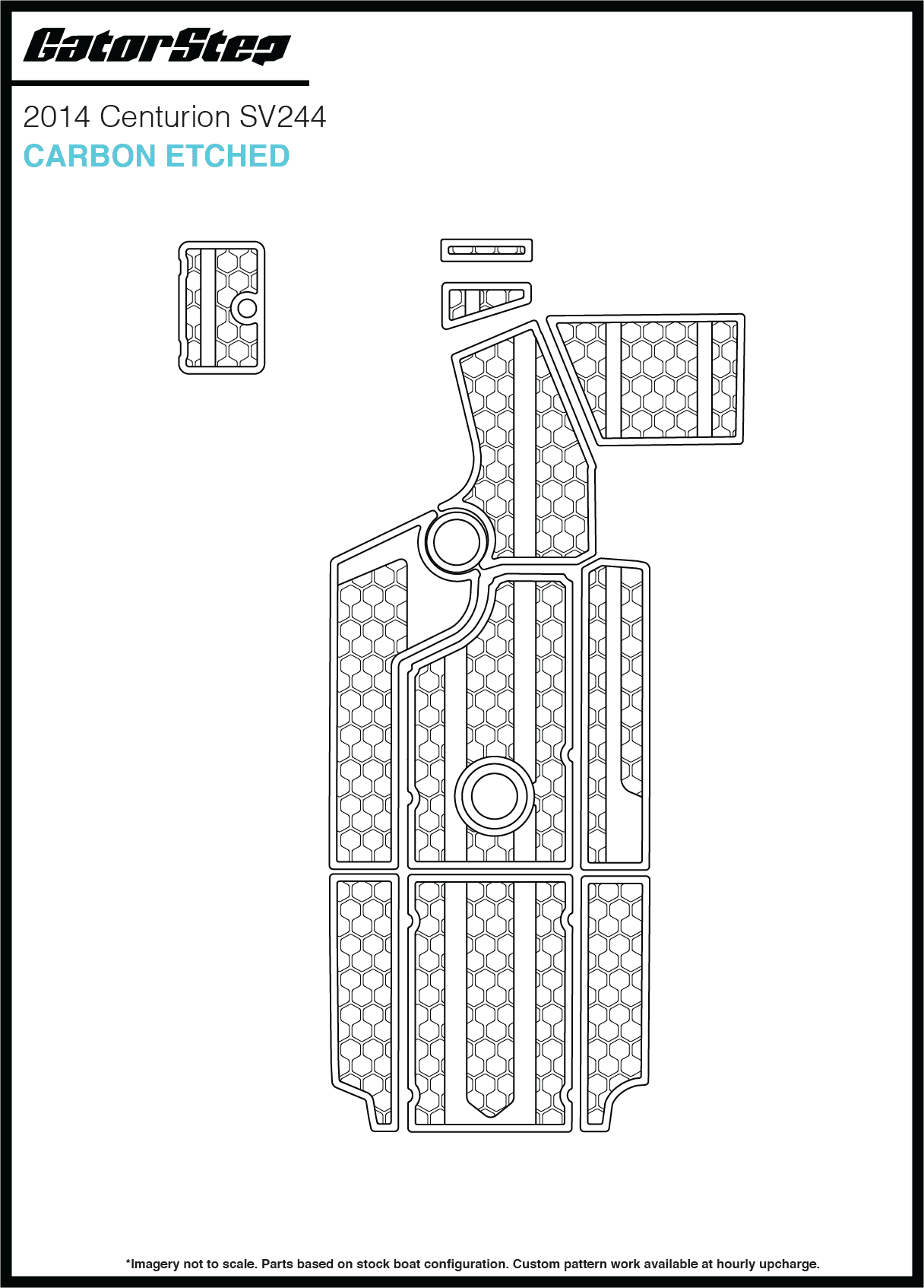 2014 Centurion SV244 GatorStep Flooring Carbon Etched