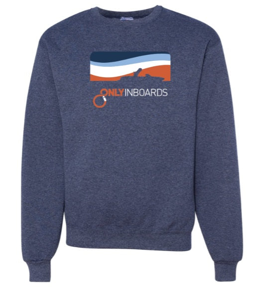 onlyinboards crewneck sweatshirt heather navy