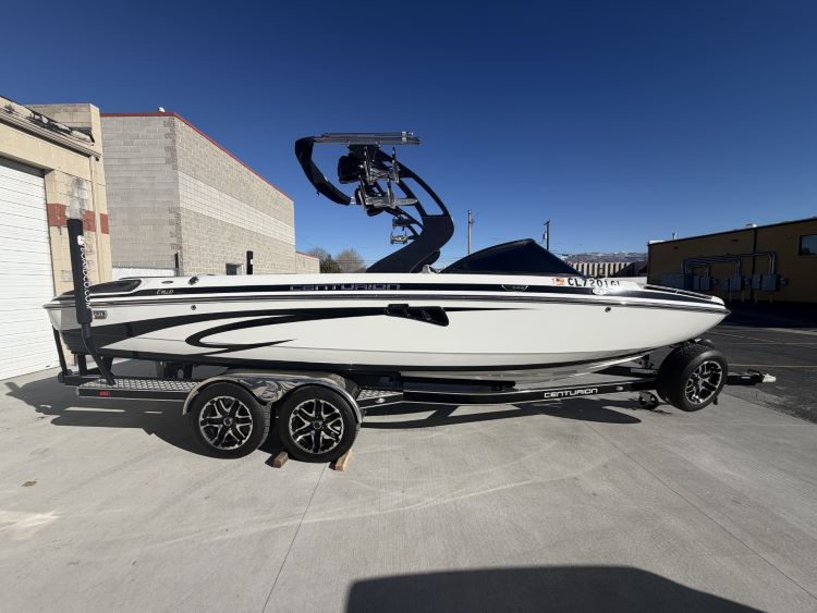 Centurion Enzo SV244 With Aegis Tower and FCT Bimini Double Up Storage Cover