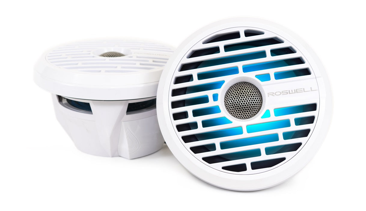 Roswell R1 7.7 inch marine speakers LED