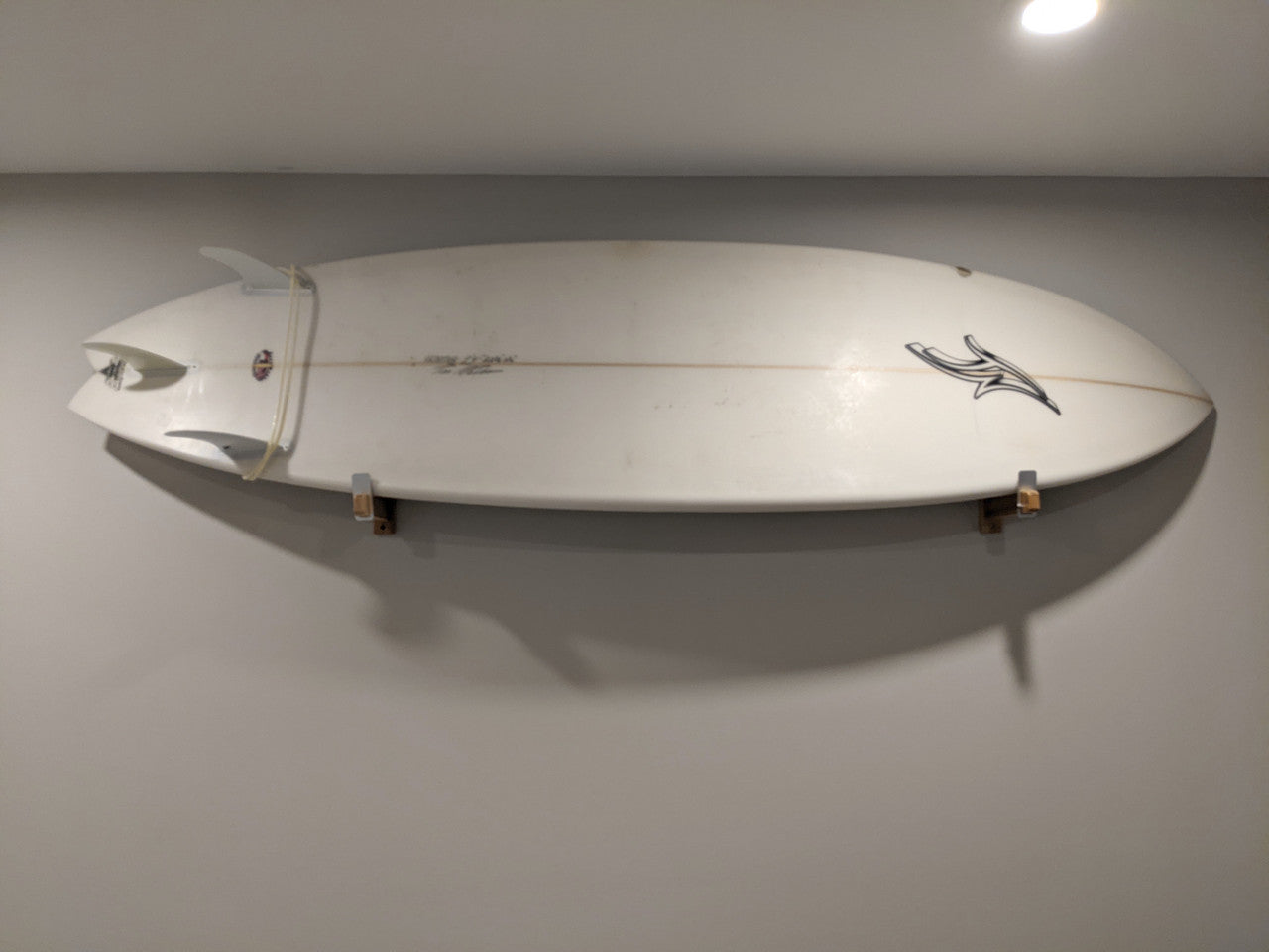 Solid Oak Surfboard Display | Minimalist Wood Rack | Holds 20 lbs