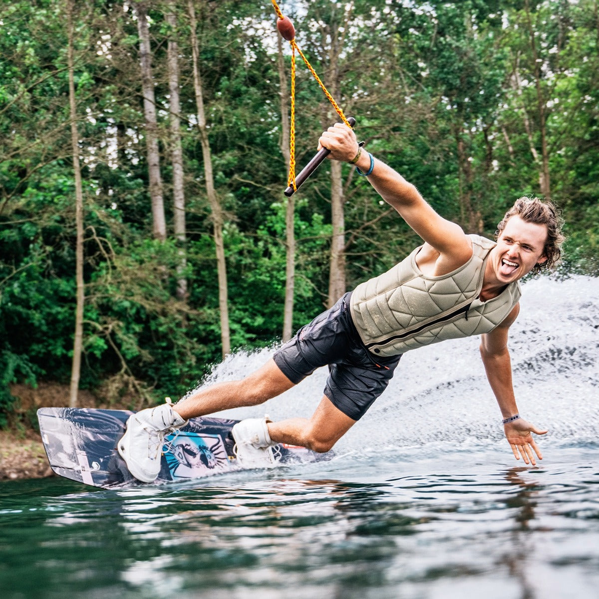 Follow Love Nor Money Men's Comp Wake Vest in Khaki