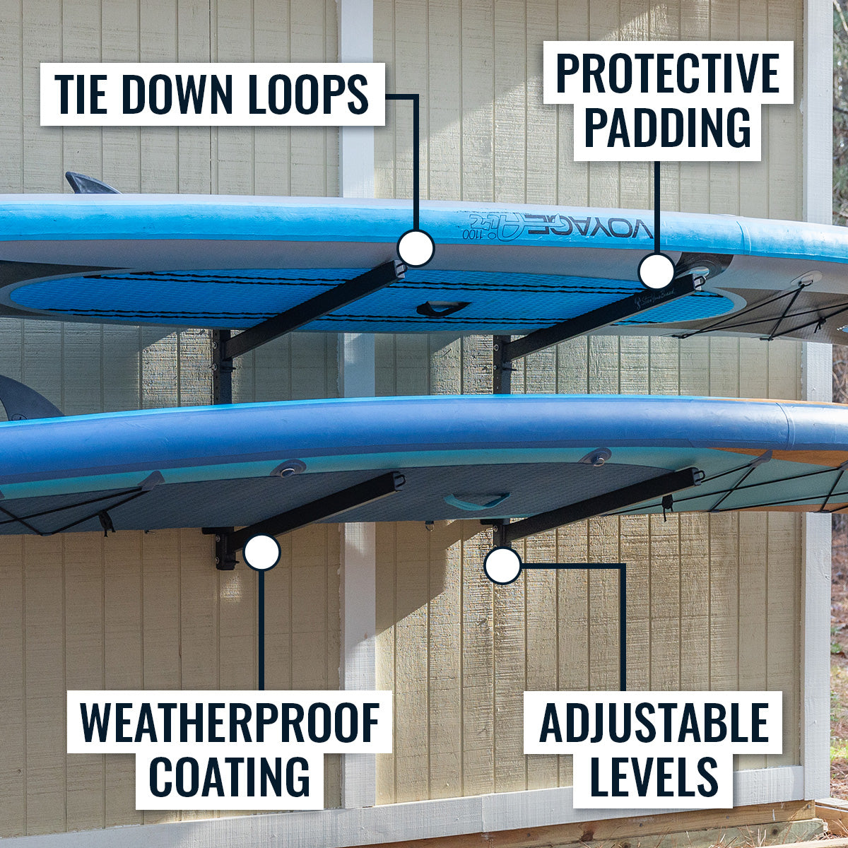Sandbridge SUP & Surfboard Storage | Outdoor Adjustable Rack | 2 Level