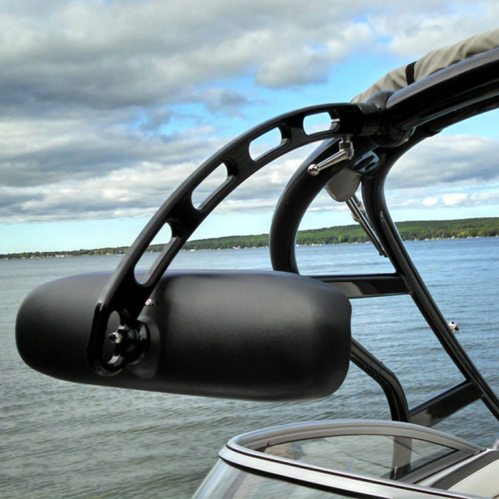 black reverse arch tower mirror