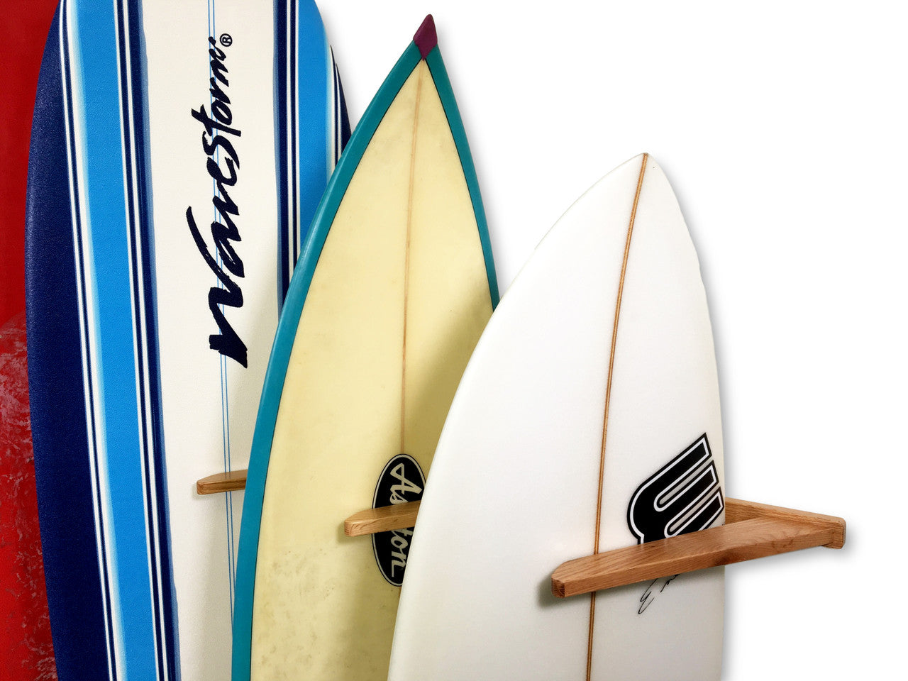 Holden Beach Surfboard Storage Vertical Wood Rack | Holds 6 Surfboards