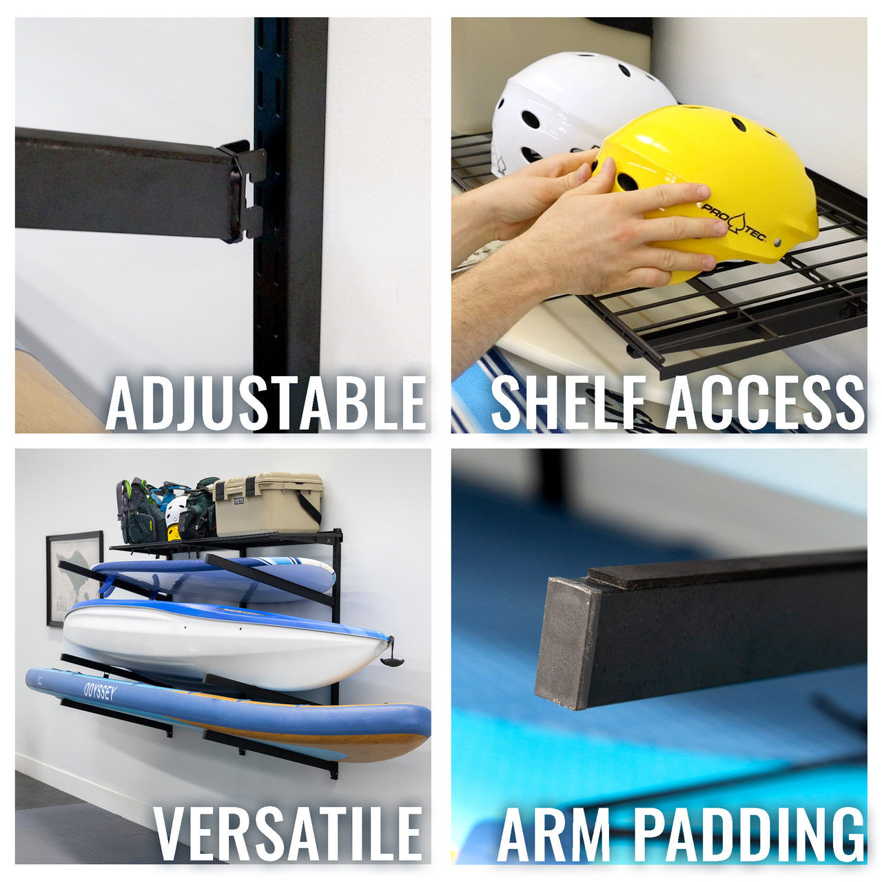 G-Watersport Pro | Adjustable Wall Storage System | Holds 500 lbs