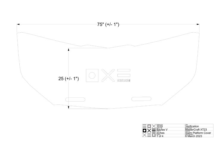 MasterCraft XT & NXT Teak/Fiberglass Swim Platform Cover 
