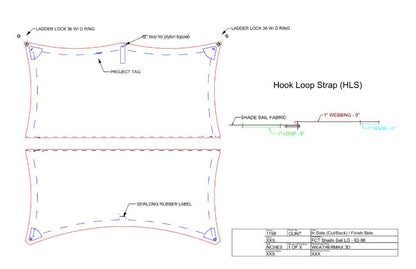 8' Folding Canopy Mounted Shade Sail, 83"-85" Wide
