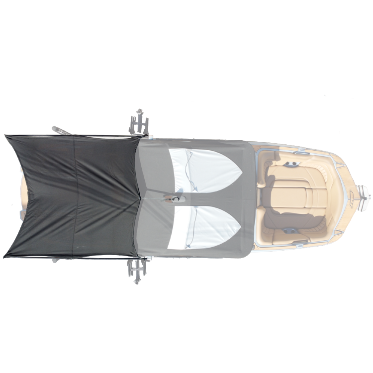 8' Folding Canopy Mounted Shade Sail, 83"-85" Wide