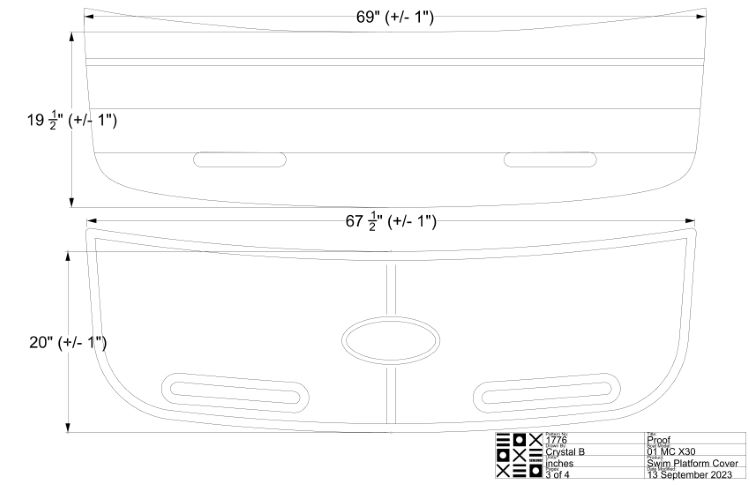 MasterCraft Small Round Swim Platform Cover