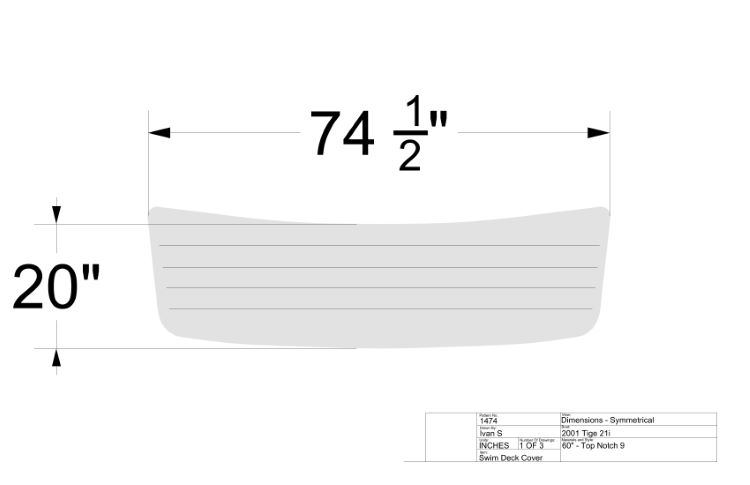 Tigé 21i Teak Swim Platform Cover