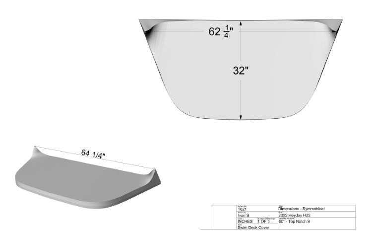 Heyday H22 Swim Platform Cover