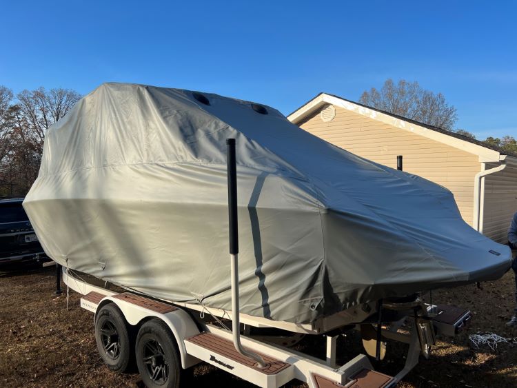 Nautique G23 with Telescoping Tower Double Up Storage Cover