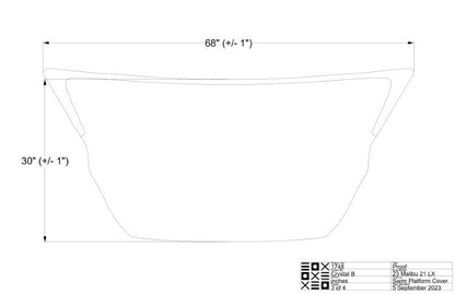 Malibu 21LX no step Swim Platform Cover
