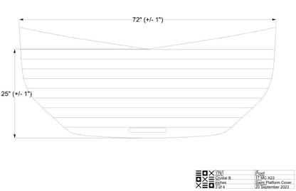 MasterCraft Large Round Teak Swim Platform Cover