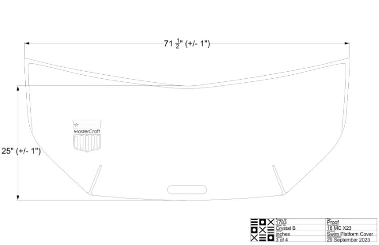 MasterCraft X23 Swim Platfom Cover